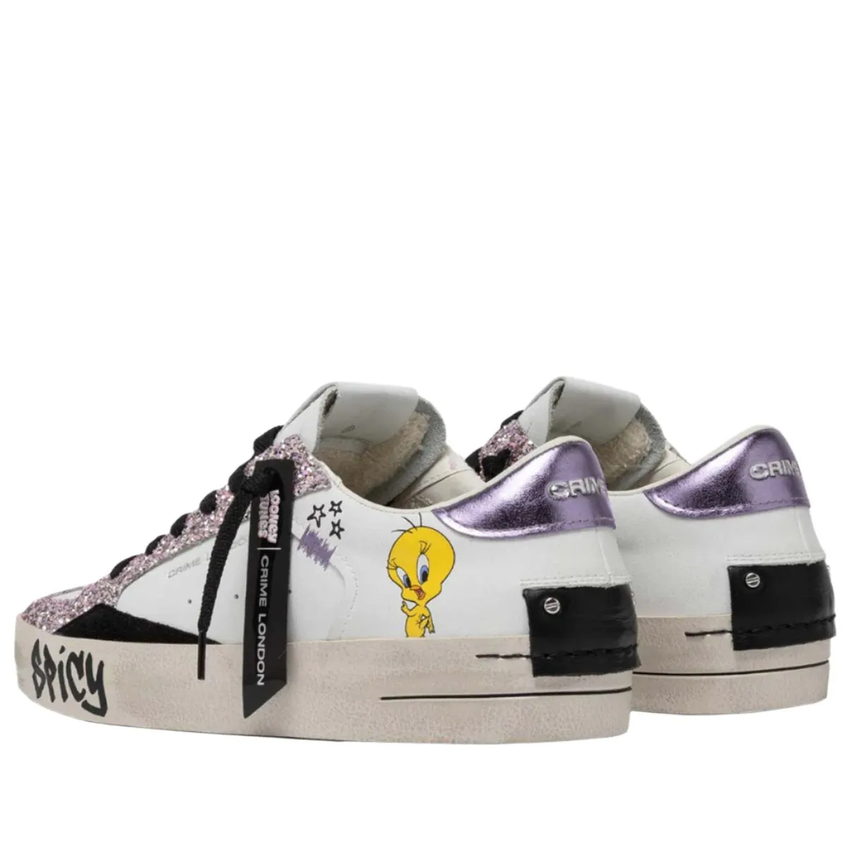 CRIME LONDON SK8 SPICY TWEETY BIRD SNEAKERS