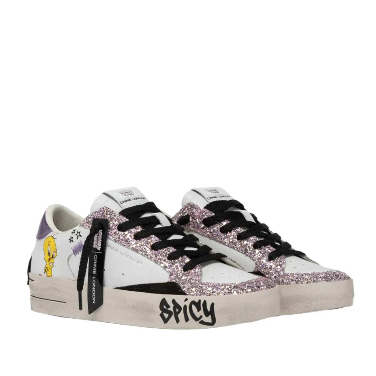 CRIME LONDON SK8 SPICY TWEETY BIRD SNEAKERS