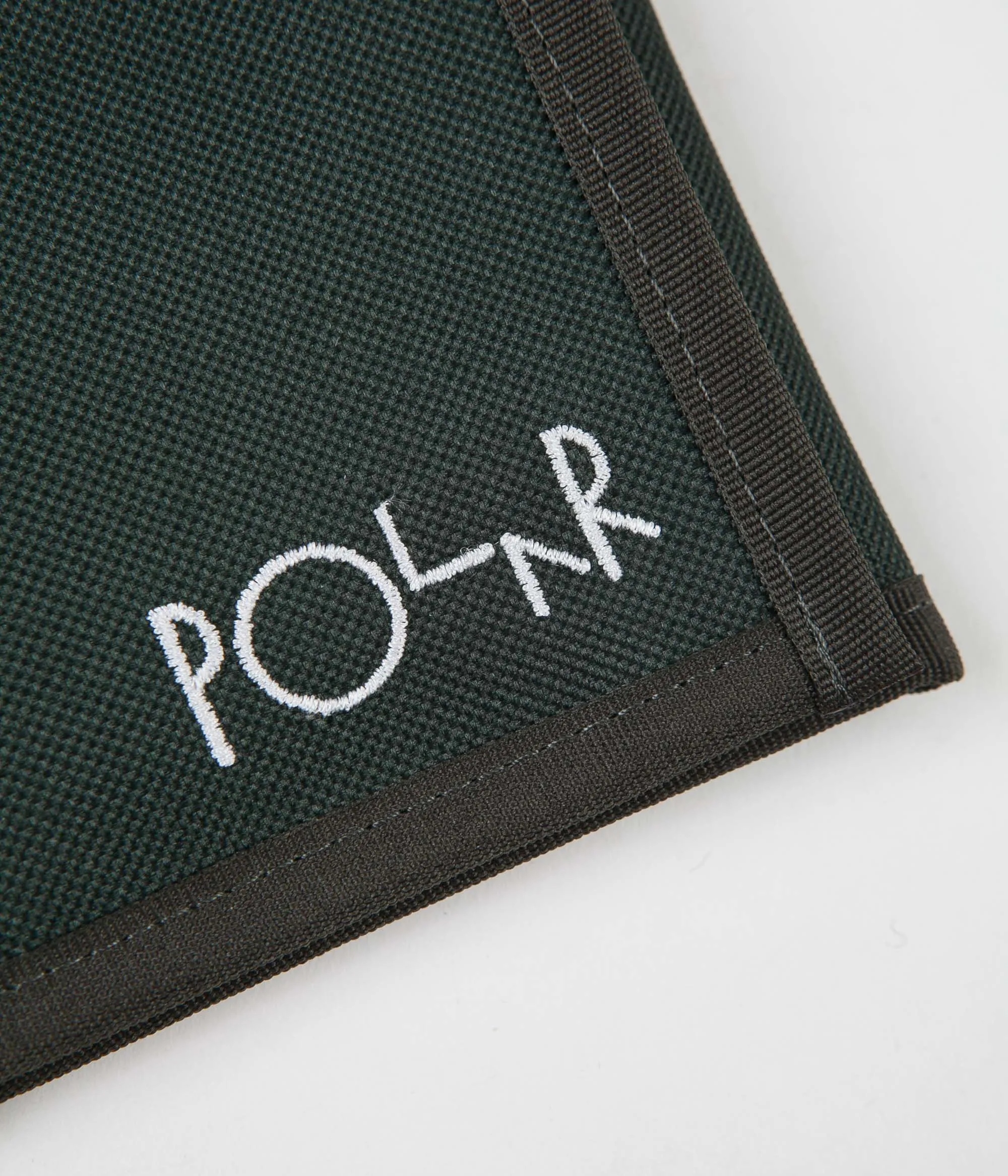Polar Cordura Script Logo Wallet - Dark Green