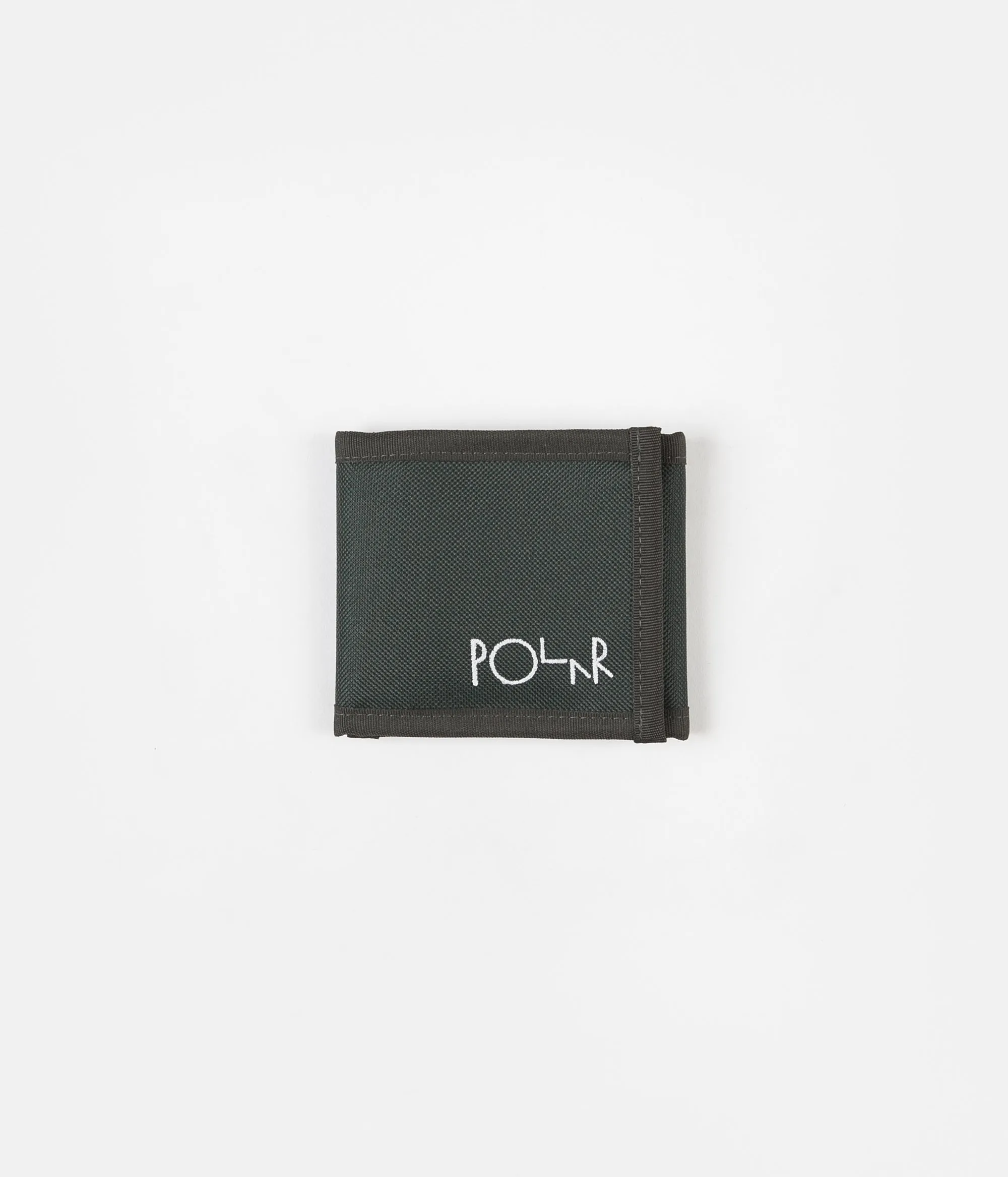 Polar Cordura Script Logo Wallet - Dark Green
