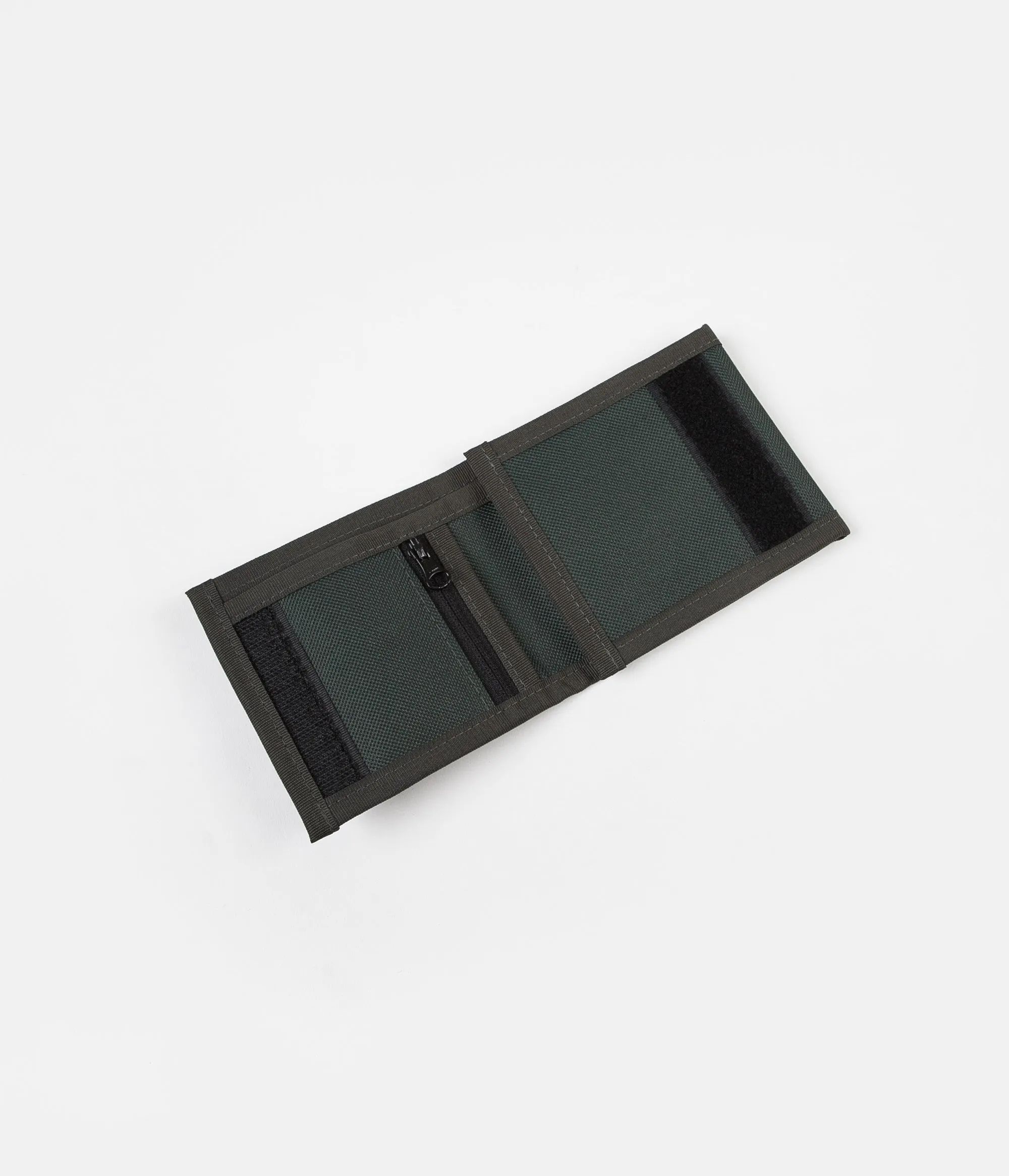 Polar Cordura Script Logo Wallet - Dark Green