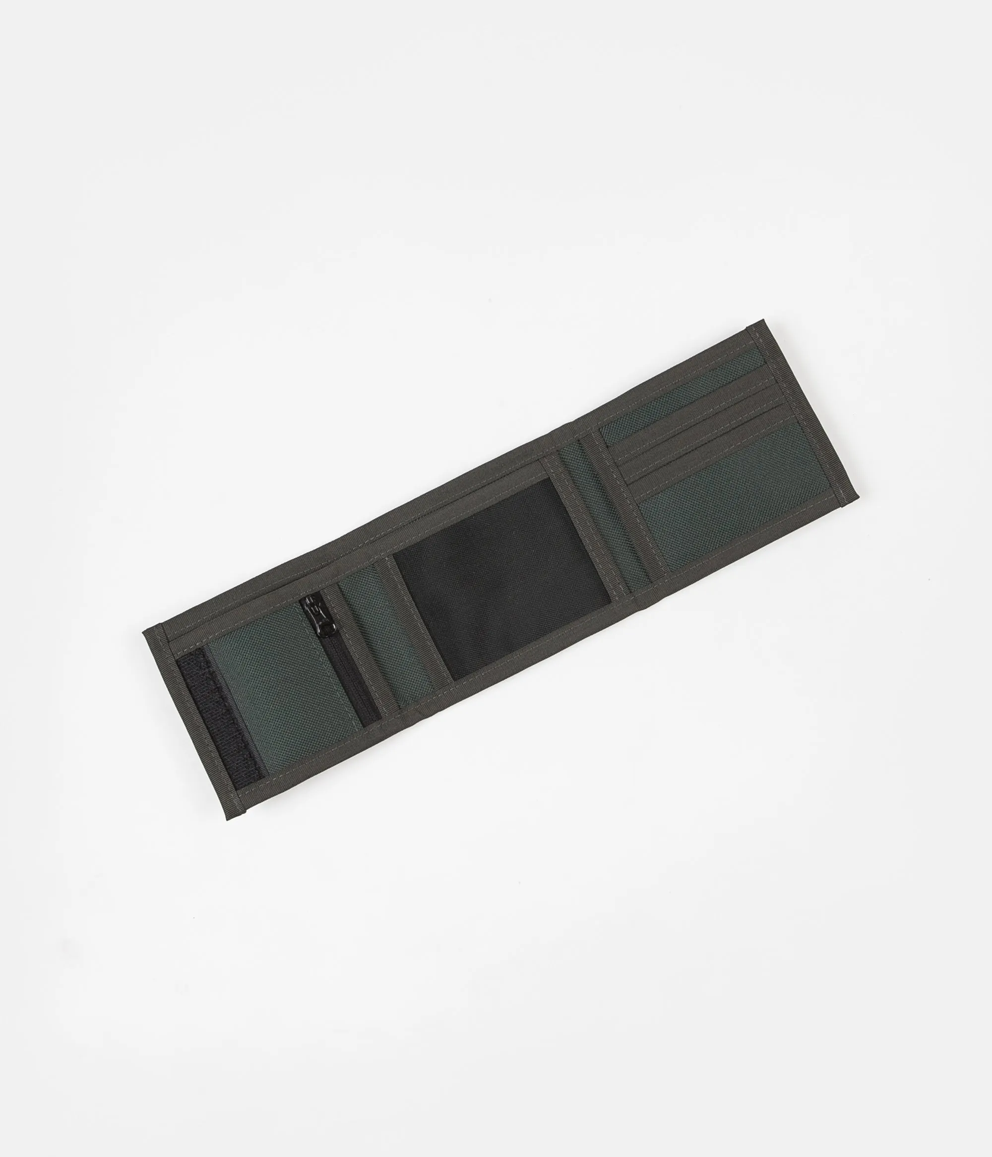 Polar Cordura Script Logo Wallet - Dark Green
