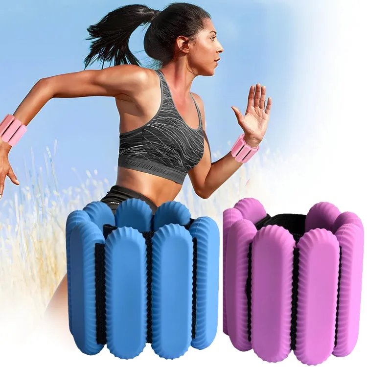 Yoga Fitness Adjustable Silicone Weight-bearing Bracelet Strength Exercise Equipment, Weight: 900g(Black)