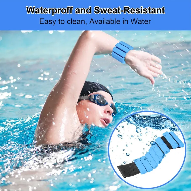 Yoga Fitness Adjustable Silicone Weight-bearing Bracelet Strength Exercise Equipment, Weight: 900g(Black)
