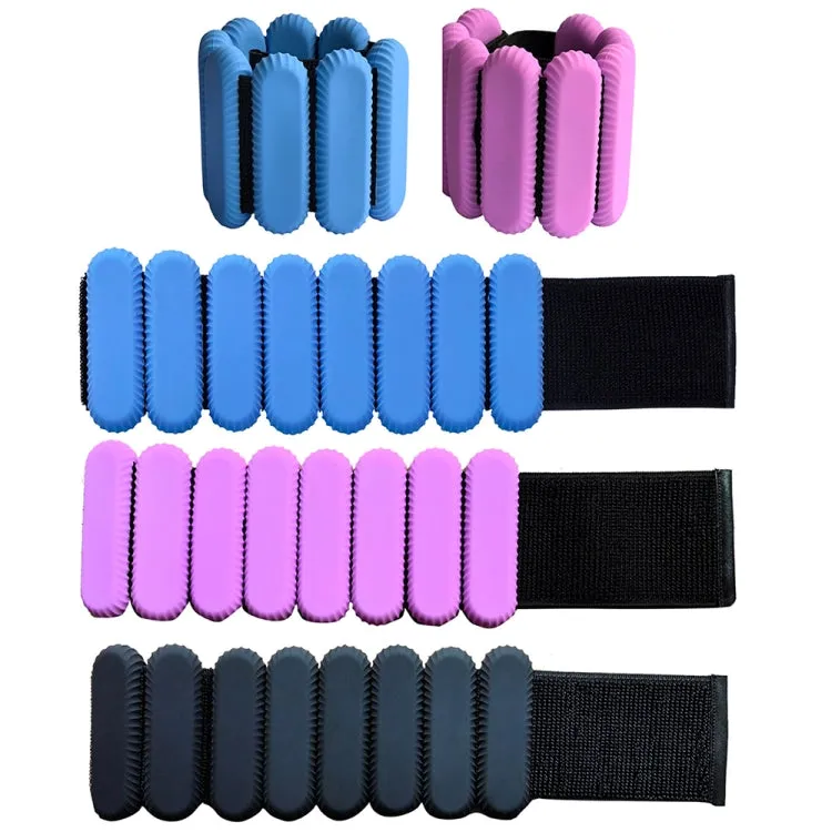 Yoga Fitness Adjustable Silicone Weight-bearing Bracelet Strength Exercise Equipment, Weight: 900g(Black)
